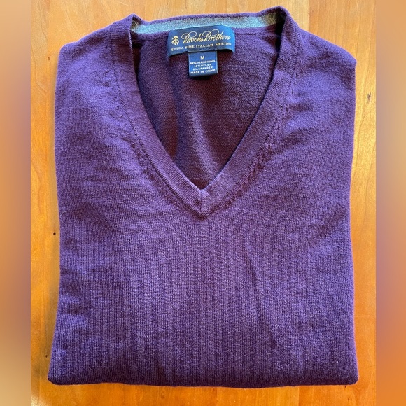 Brooks Brothers Other - Brooks Brothers - Unisex - Merino Wool - Deep Purple - Size M